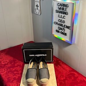 Brand New Karl Lagergeld leather Adila shoes